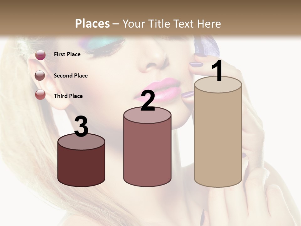 Violet Eyes Caucasian PowerPoint Template