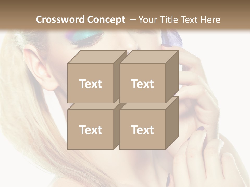 Violet Eyes Caucasian PowerPoint Template