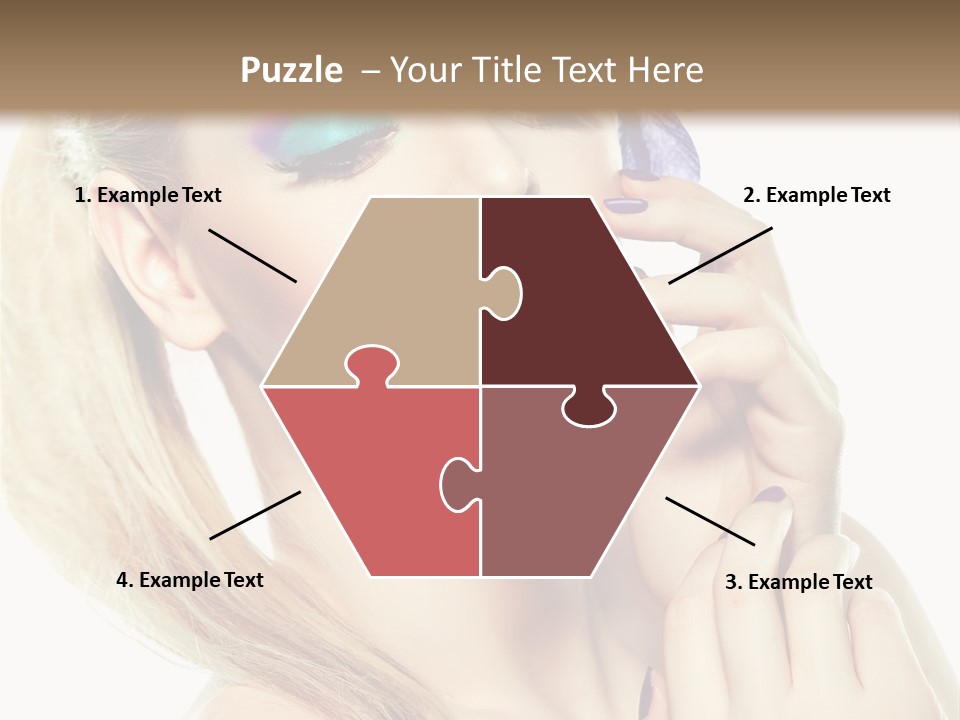 Violet Eyes Caucasian PowerPoint Template