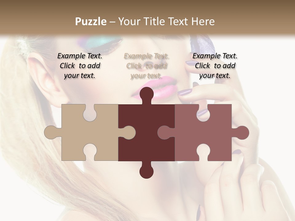 Violet Eyes Caucasian PowerPoint Template