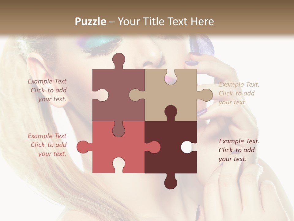 Violet Eyes Caucasian PowerPoint Template