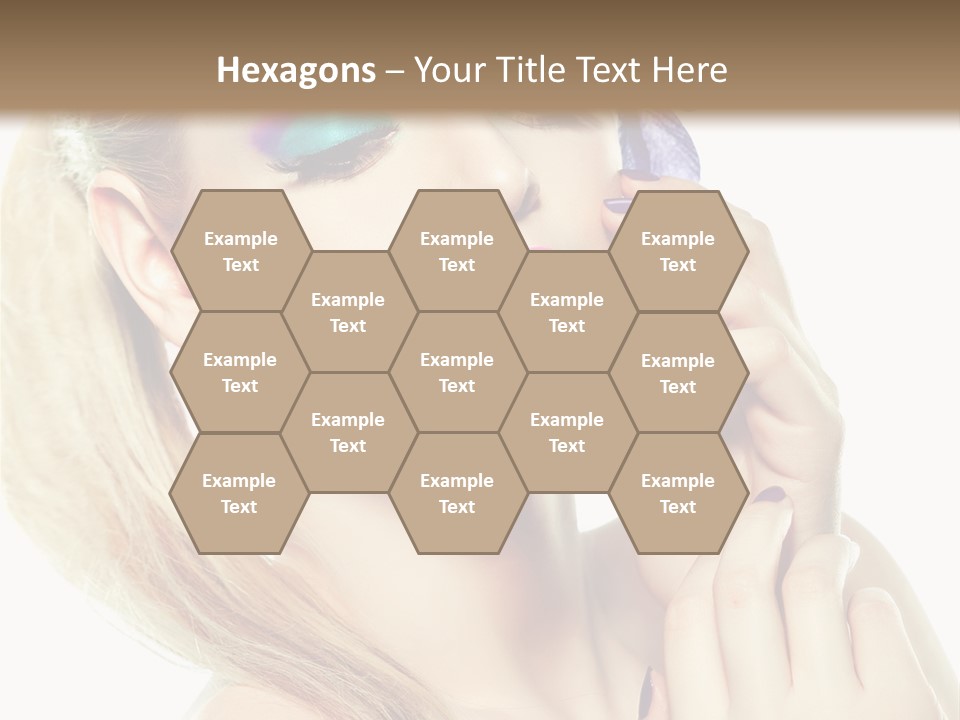 Violet Eyes Caucasian PowerPoint Template