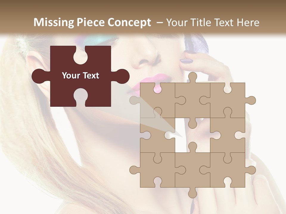 Violet Eyes Caucasian PowerPoint Template