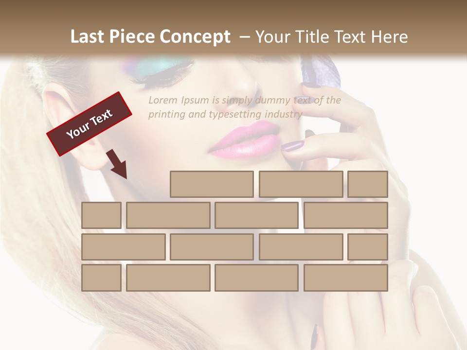 Violet Eyes Caucasian PowerPoint Template