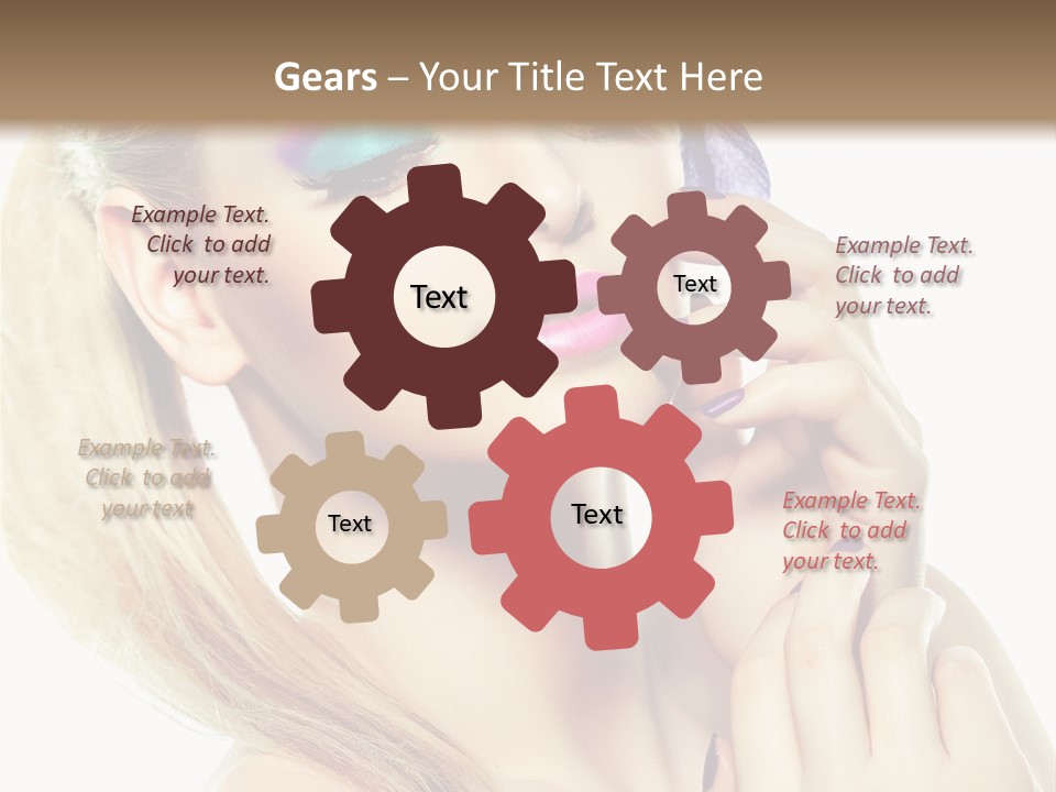 Violet Eyes Caucasian PowerPoint Template