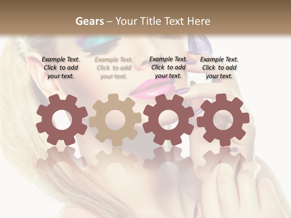 Violet Eyes Caucasian PowerPoint Template