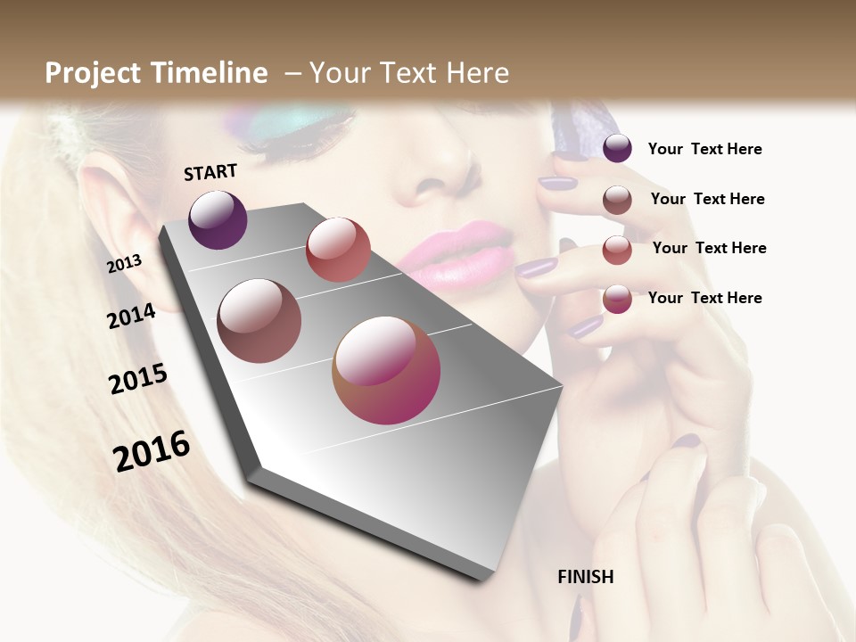 Violet Eyes Caucasian PowerPoint Template