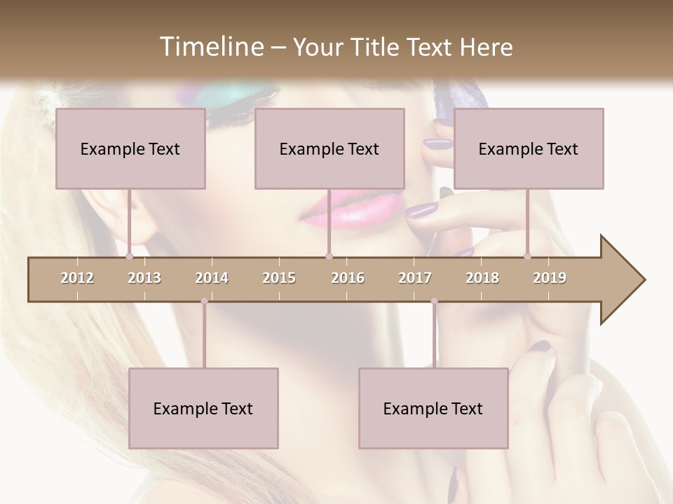 Violet Eyes Caucasian PowerPoint Template