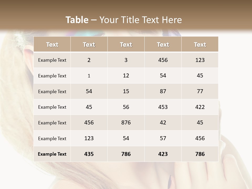 Violet Eyes Caucasian PowerPoint Template