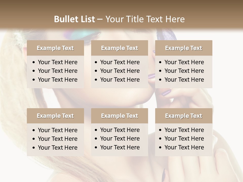 Violet Eyes Caucasian PowerPoint Template