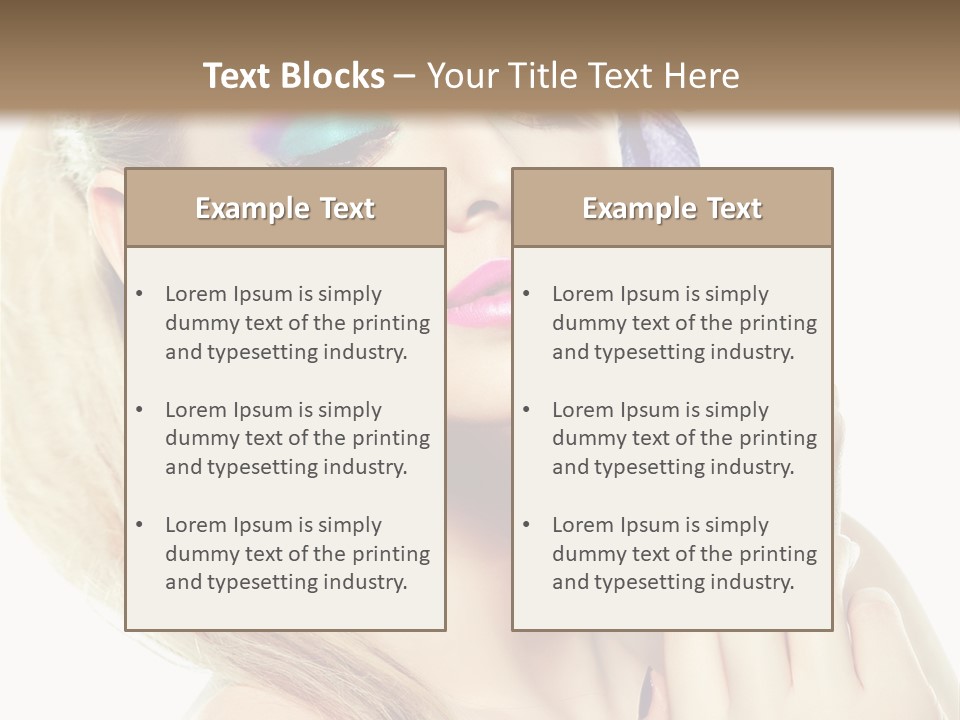 Violet Eyes Caucasian PowerPoint Template