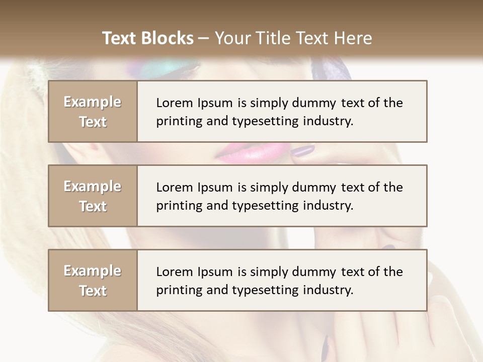 Violet Eyes Caucasian PowerPoint Template
