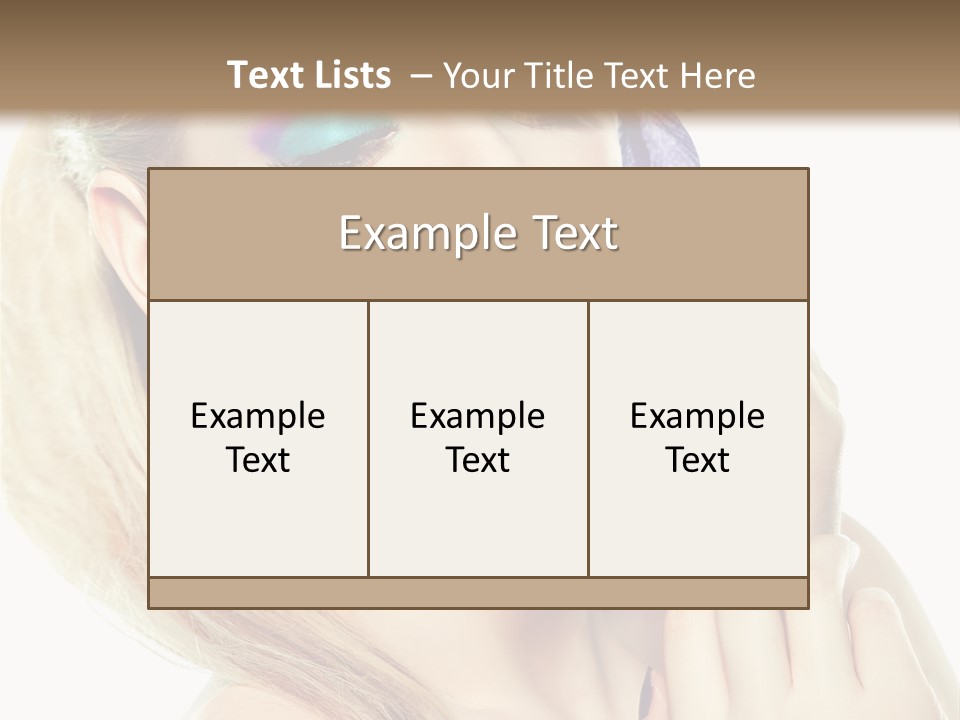 Violet Eyes Caucasian PowerPoint Template