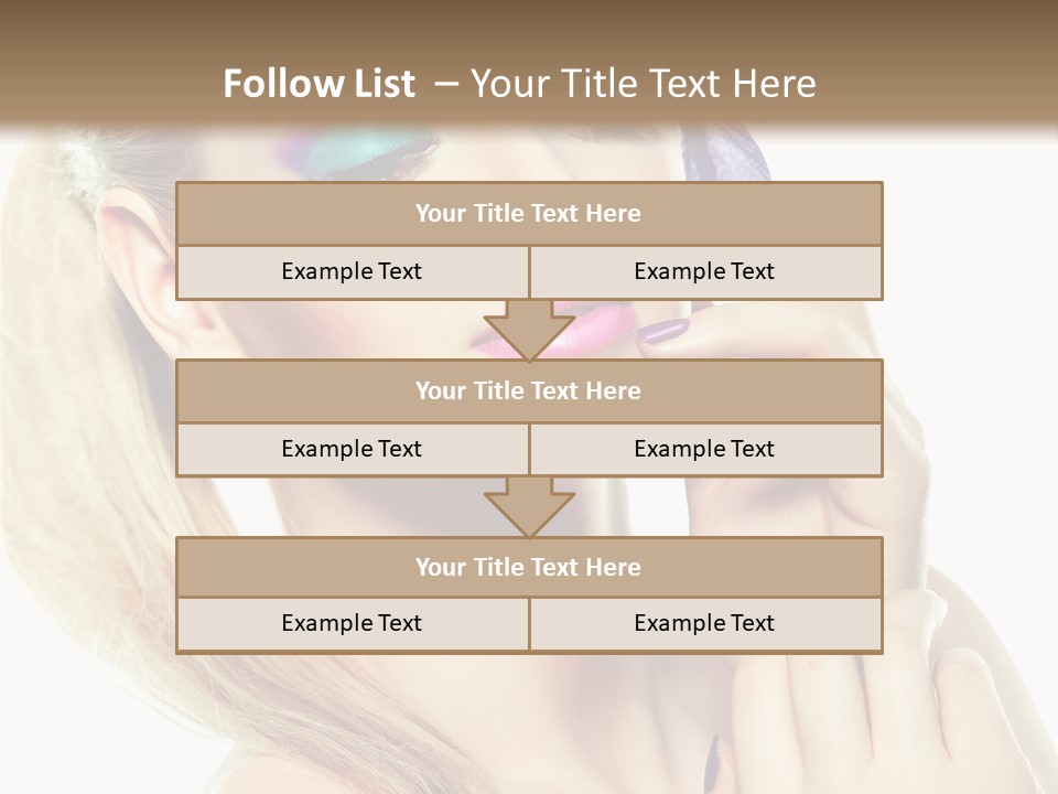 Violet Eyes Caucasian PowerPoint Template