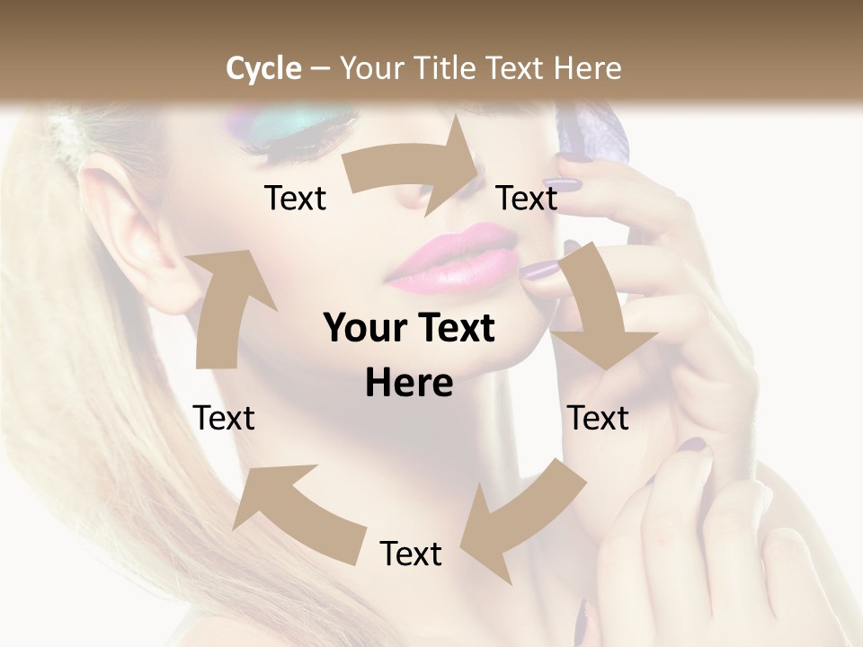 Violet Eyes Caucasian PowerPoint Template