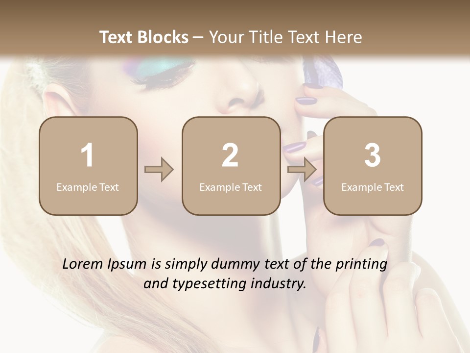 Violet Eyes Caucasian PowerPoint Template