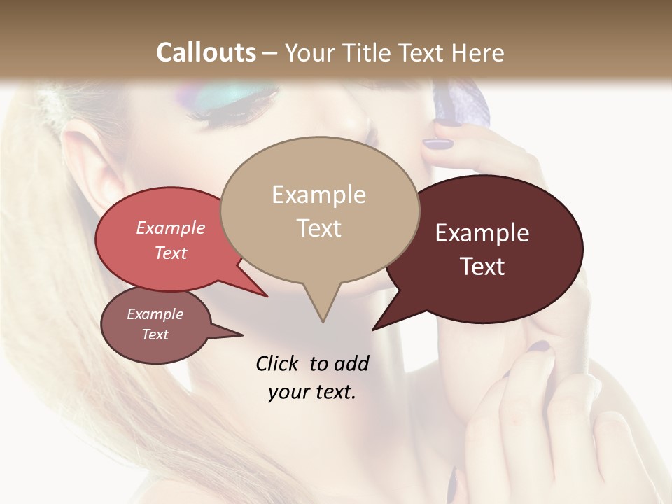 Violet Eyes Caucasian PowerPoint Template