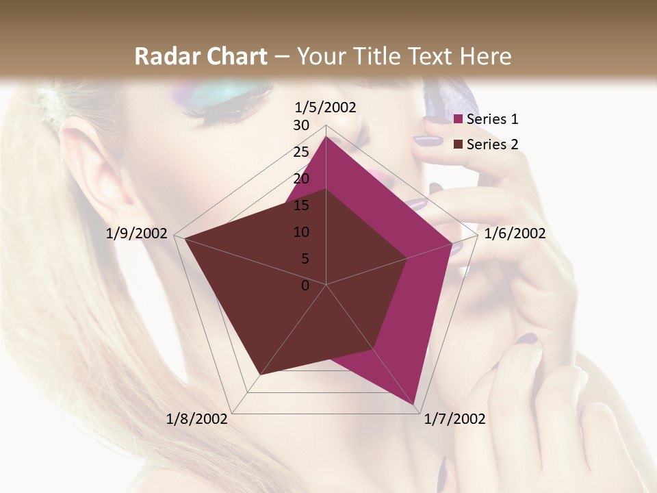 Violet Eyes Caucasian PowerPoint Template