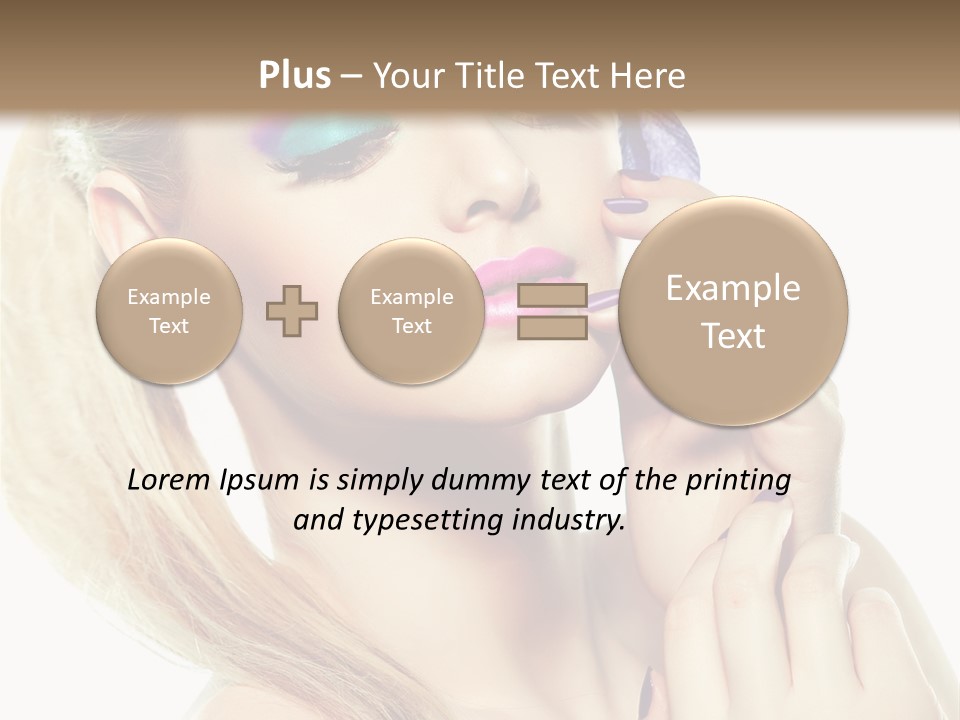 Violet Eyes Caucasian PowerPoint Template