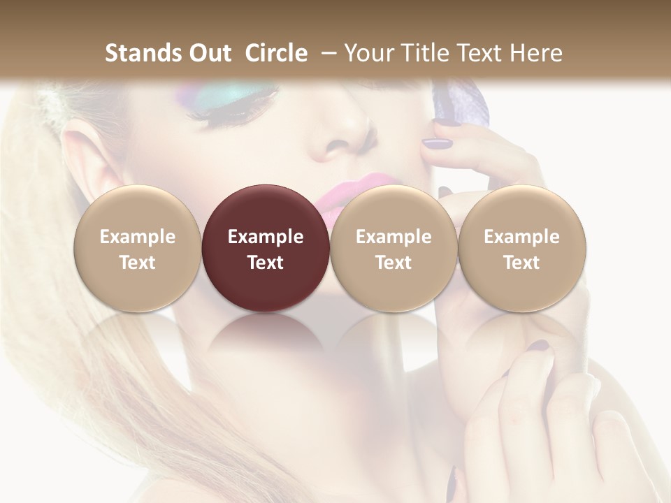 Violet Eyes Caucasian PowerPoint Template