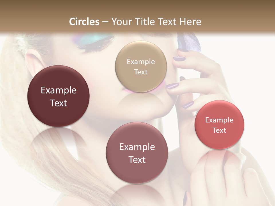 Violet Eyes Caucasian PowerPoint Template