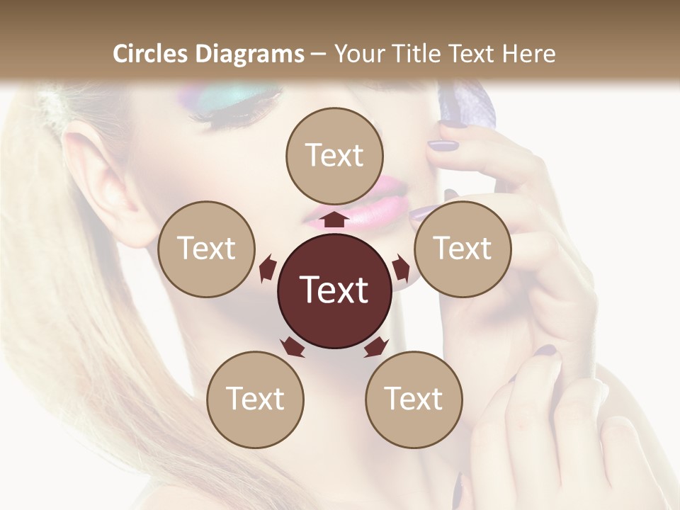 Violet Eyes Caucasian PowerPoint Template