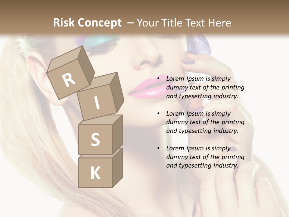 Violet Eyes Caucasian PowerPoint Template