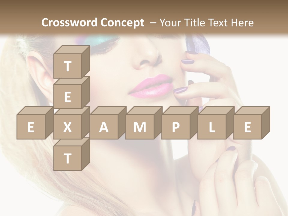 Violet Eyes Caucasian PowerPoint Template