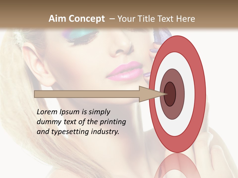 Violet Eyes Caucasian PowerPoint Template