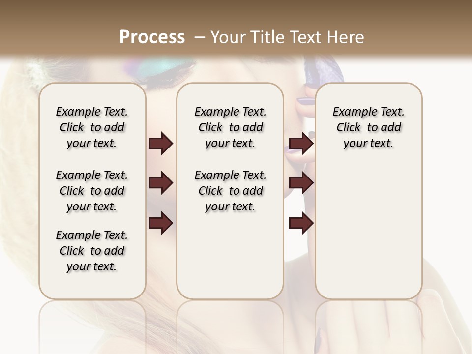 Violet Eyes Caucasian PowerPoint Template