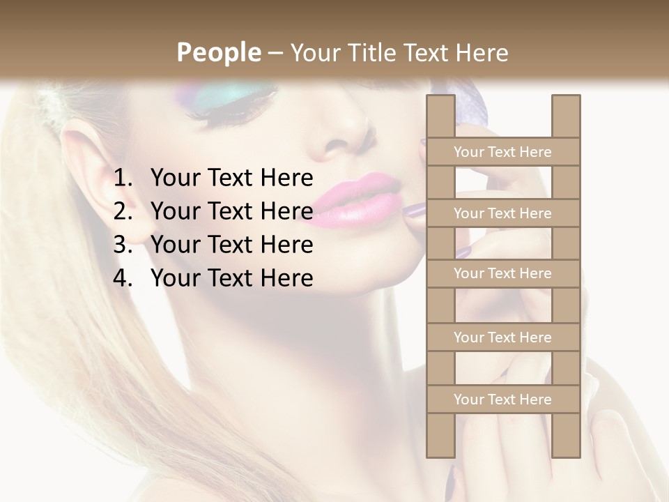 Violet Eyes Caucasian PowerPoint Template