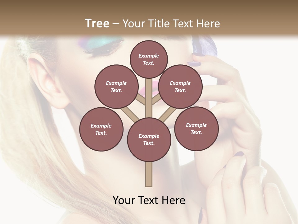 Violet Eyes Caucasian PowerPoint Template