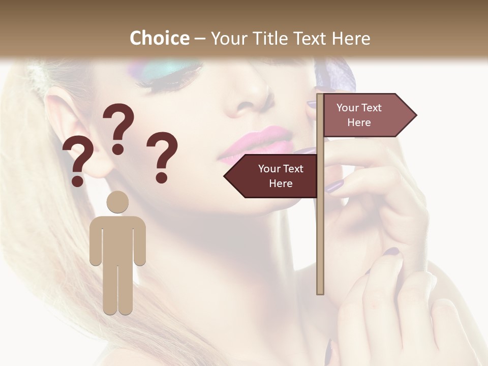 Violet Eyes Caucasian PowerPoint Template