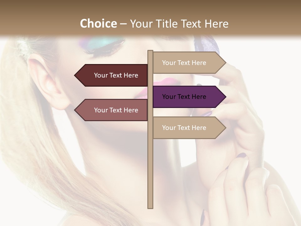 Violet Eyes Caucasian PowerPoint Template