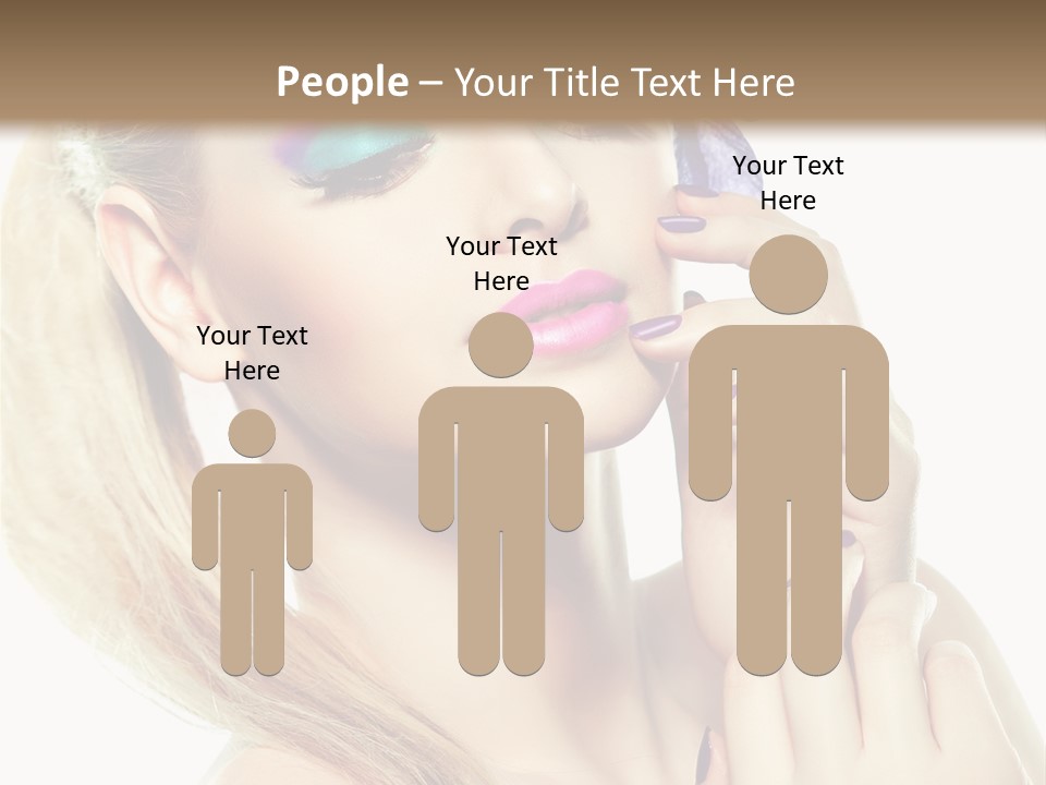 Violet Eyes Caucasian PowerPoint Template