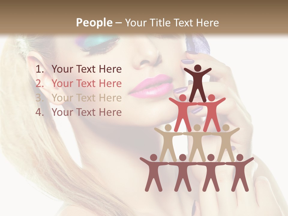 Violet Eyes Caucasian PowerPoint Template