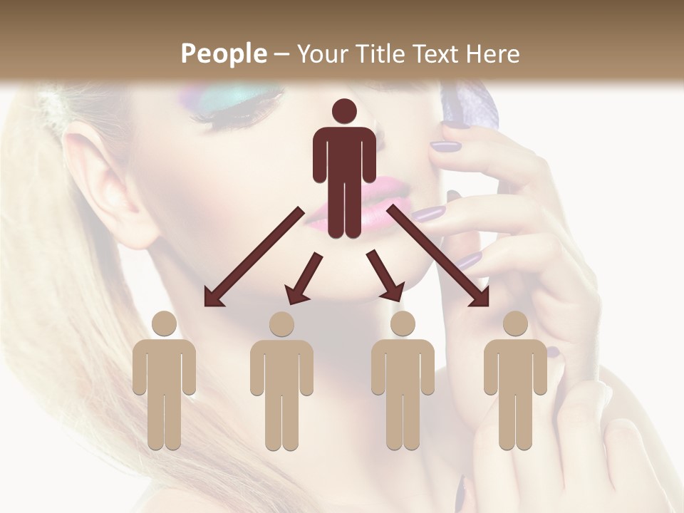 Violet Eyes Caucasian PowerPoint Template