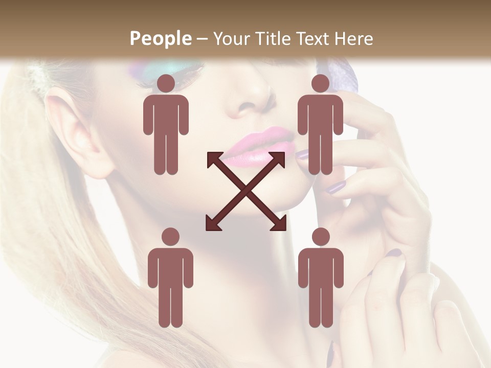 Violet Eyes Caucasian PowerPoint Template
