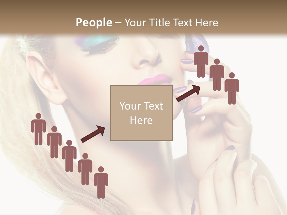 Violet Eyes Caucasian PowerPoint Template