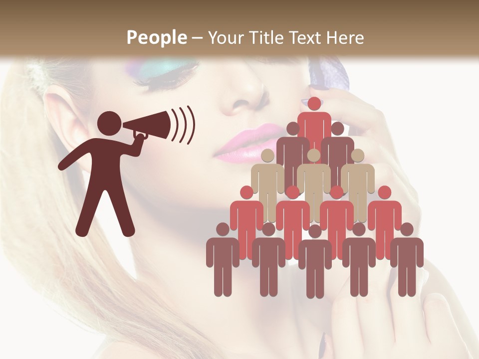 Violet Eyes Caucasian PowerPoint Template