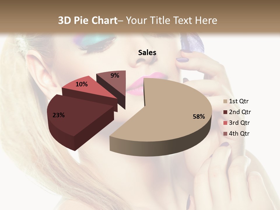 Violet Eyes Caucasian PowerPoint Template