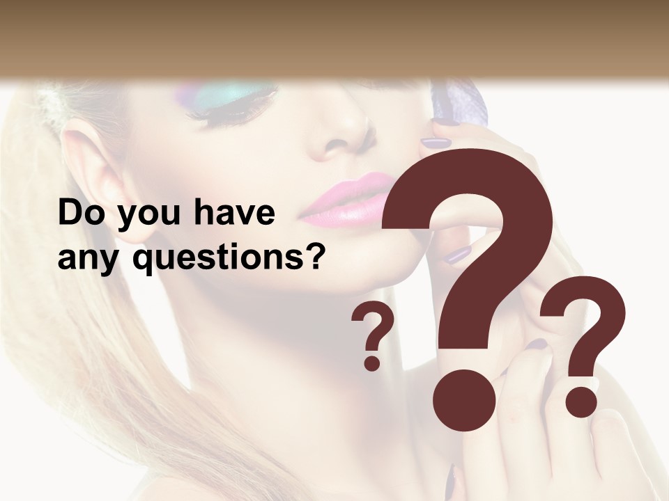 Violet Eyes Caucasian PowerPoint Template