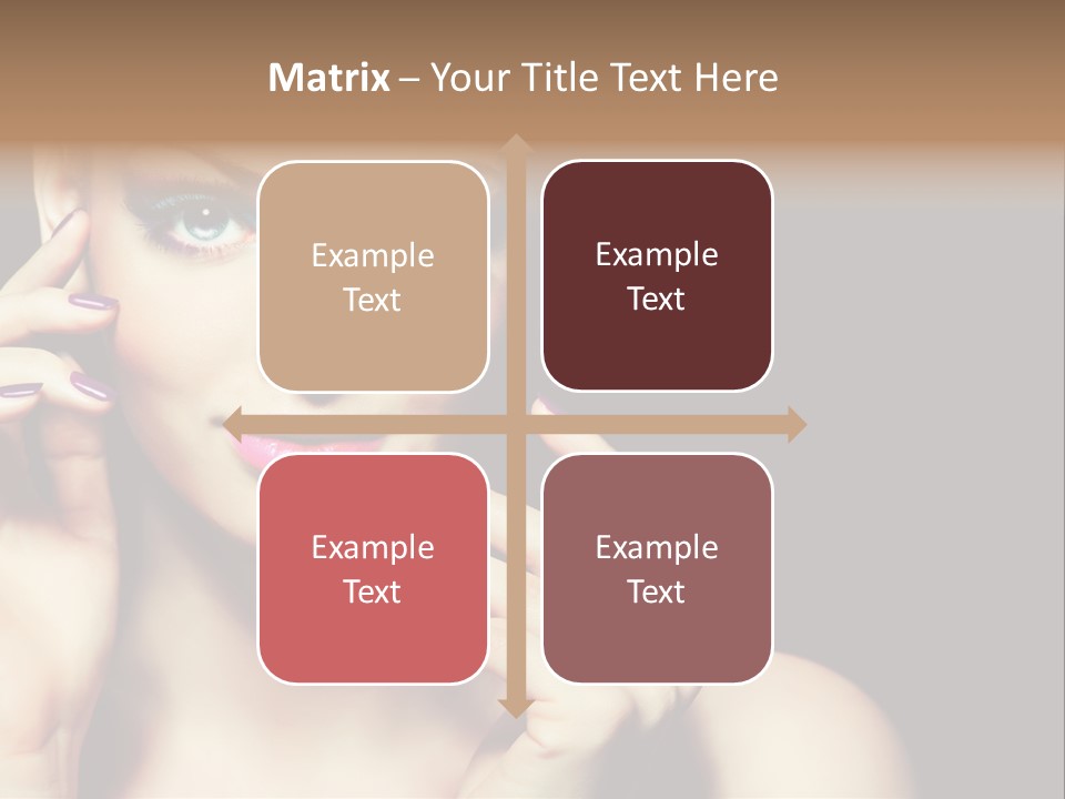 Clean Model Eyes PowerPoint Template