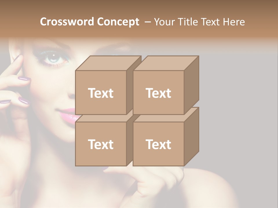 Clean Model Eyes PowerPoint Template