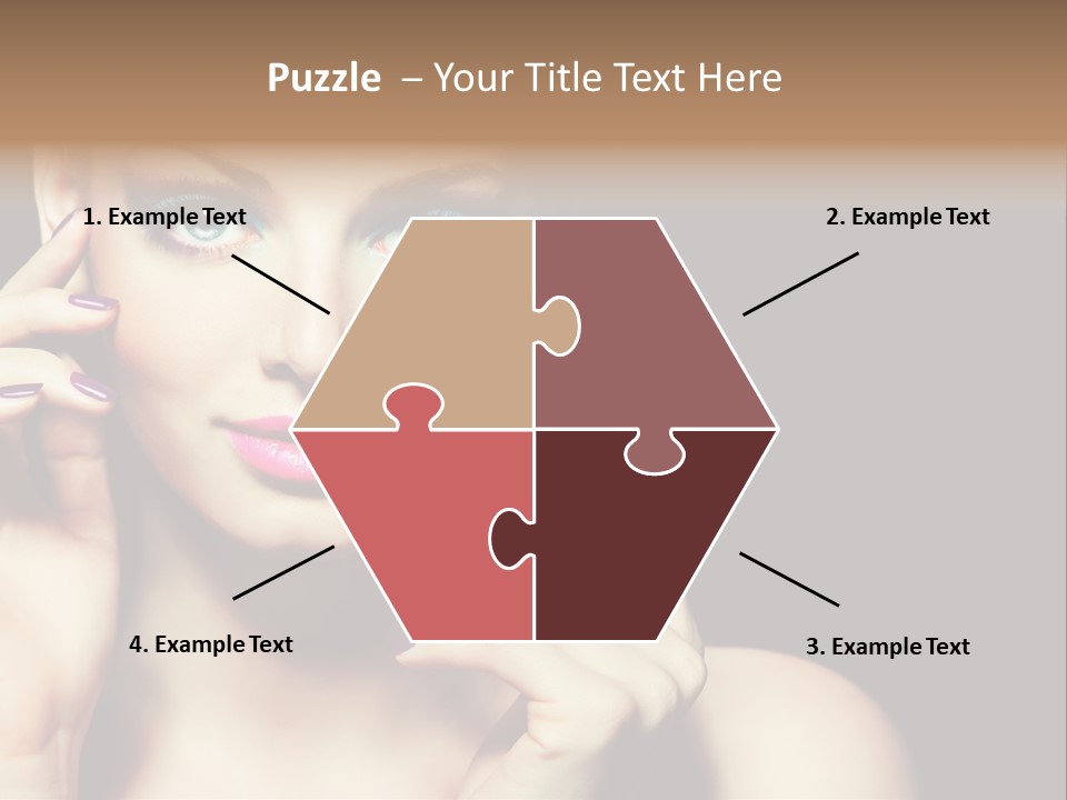 Clean Model Eyes PowerPoint Template