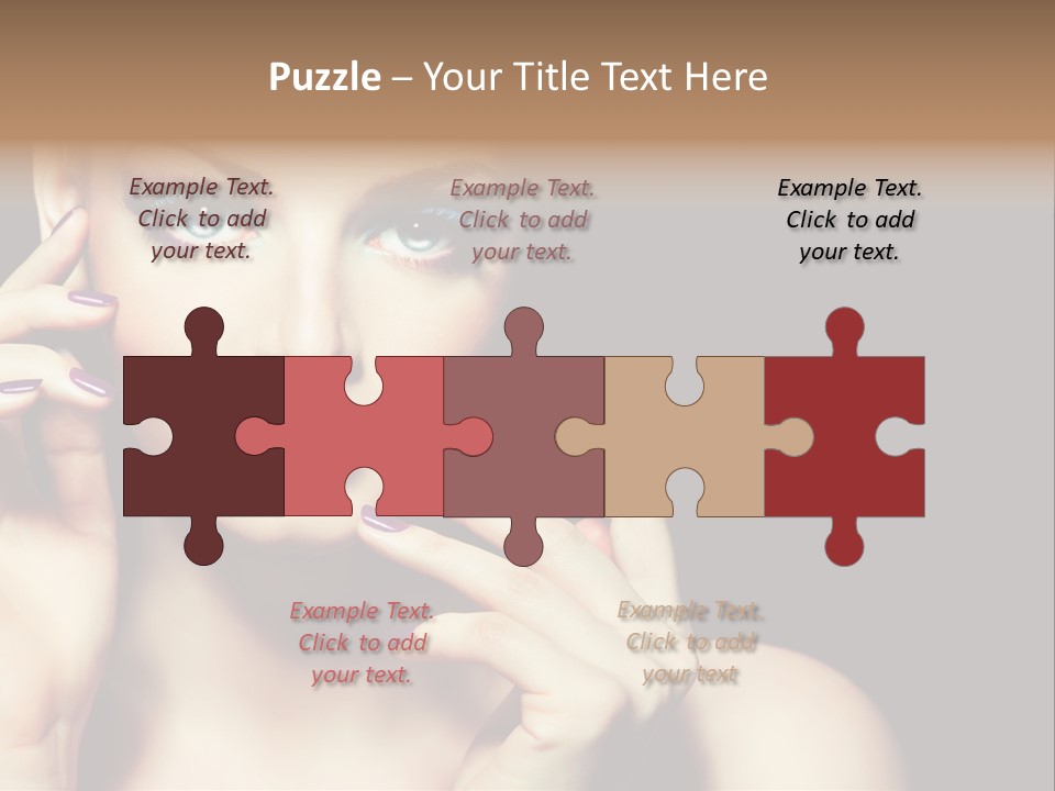 Clean Model Eyes PowerPoint Template