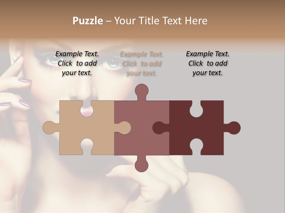 Clean Model Eyes PowerPoint Template