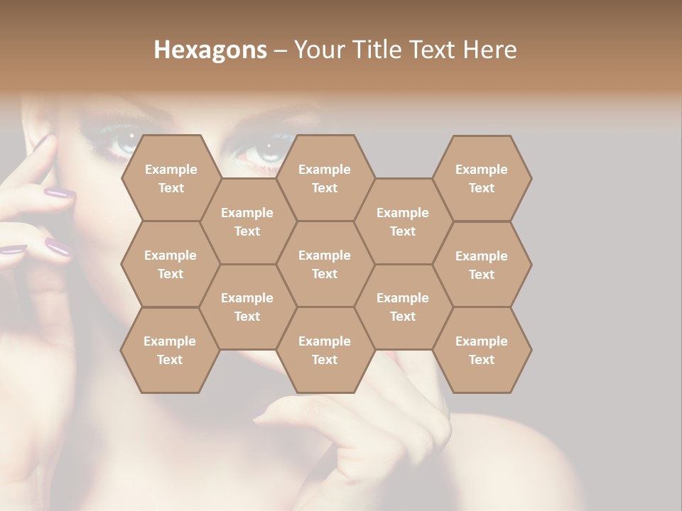 Clean Model Eyes PowerPoint Template