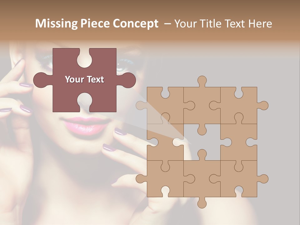 Clean Model Eyes PowerPoint Template