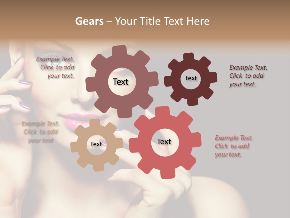 Clean Model Eyes PowerPoint Template
